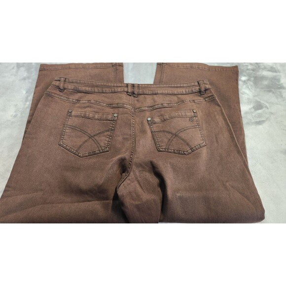Susan Graver Women's W18P Brown Jeans NWT - Picture 4 of 9